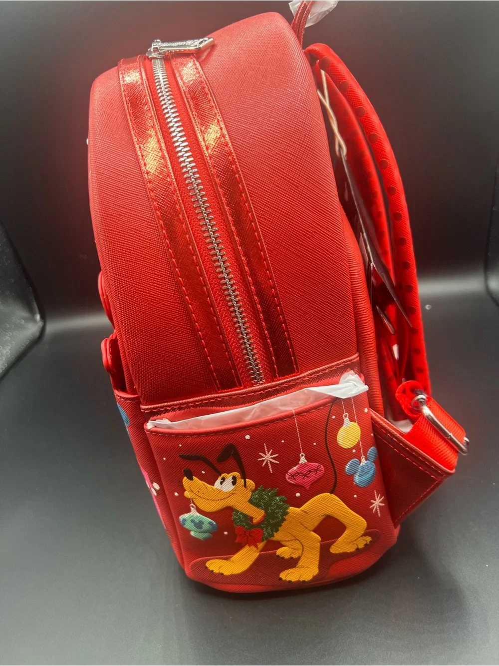 NWT Loungefly Mickey & Minnie Christmas ornament mini backpack